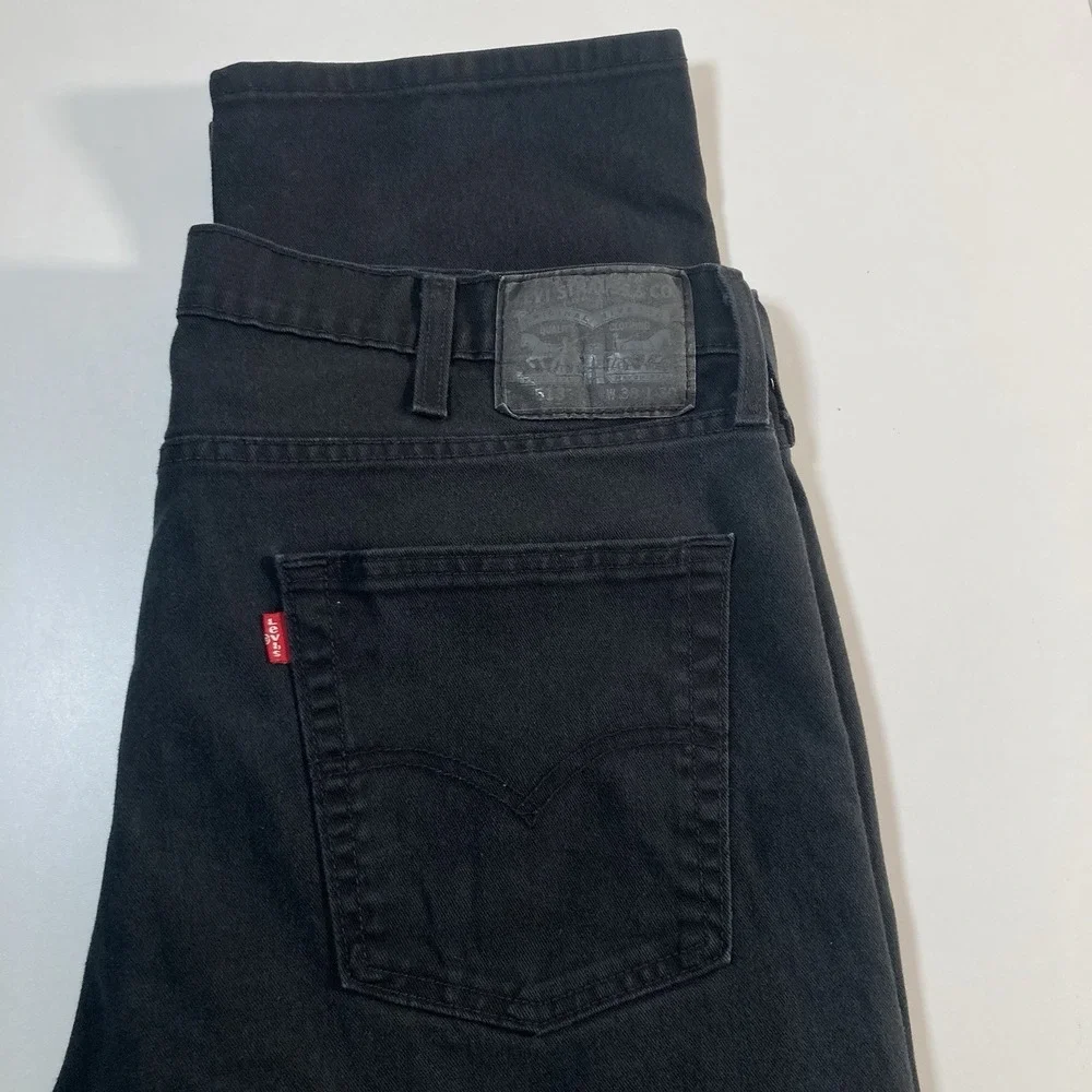 Levi's 513 Jeans 38x29 Black Stretch Denim Classic Cowboy‎ USA Ranch (Tag 38x30)